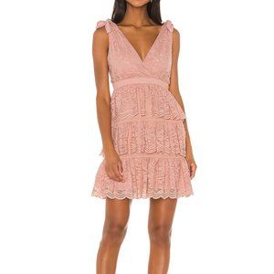 Bardot Roxie Sleeveless Tiered Lace Mini Dress NEW